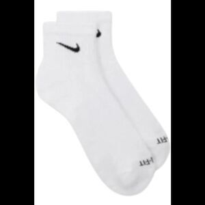 Nike Men's Everyday 1 Pair Crew Ankle Socks White